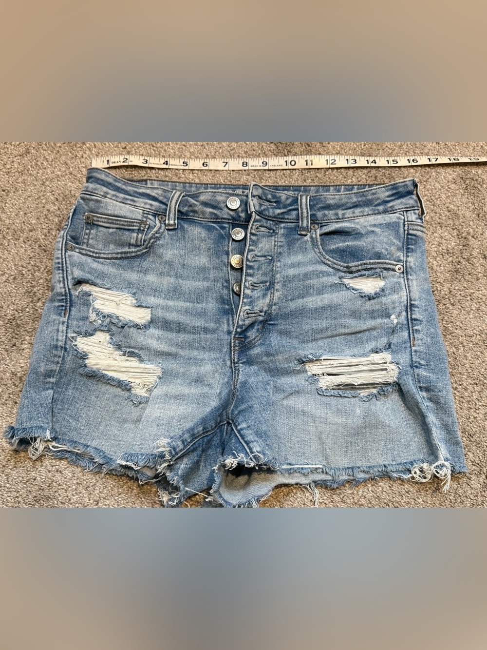 American Eagle Outfitters Distressed Super Hi-Rise Shorties